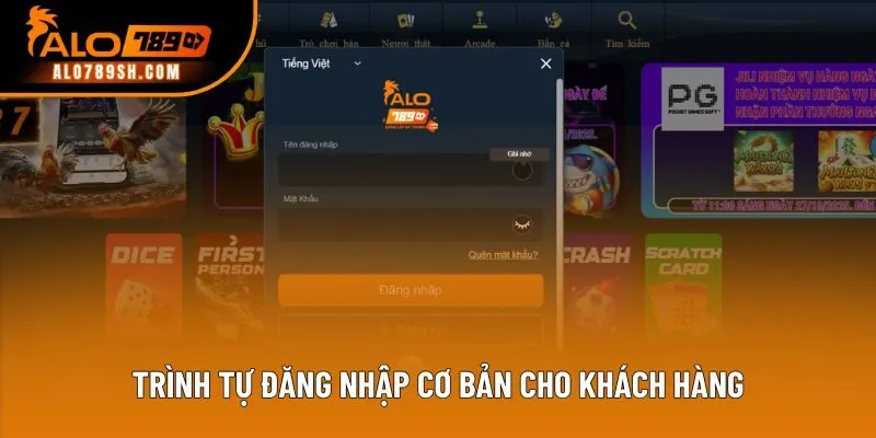 Trình tự đăng nhập cơ bản cho khách hàng